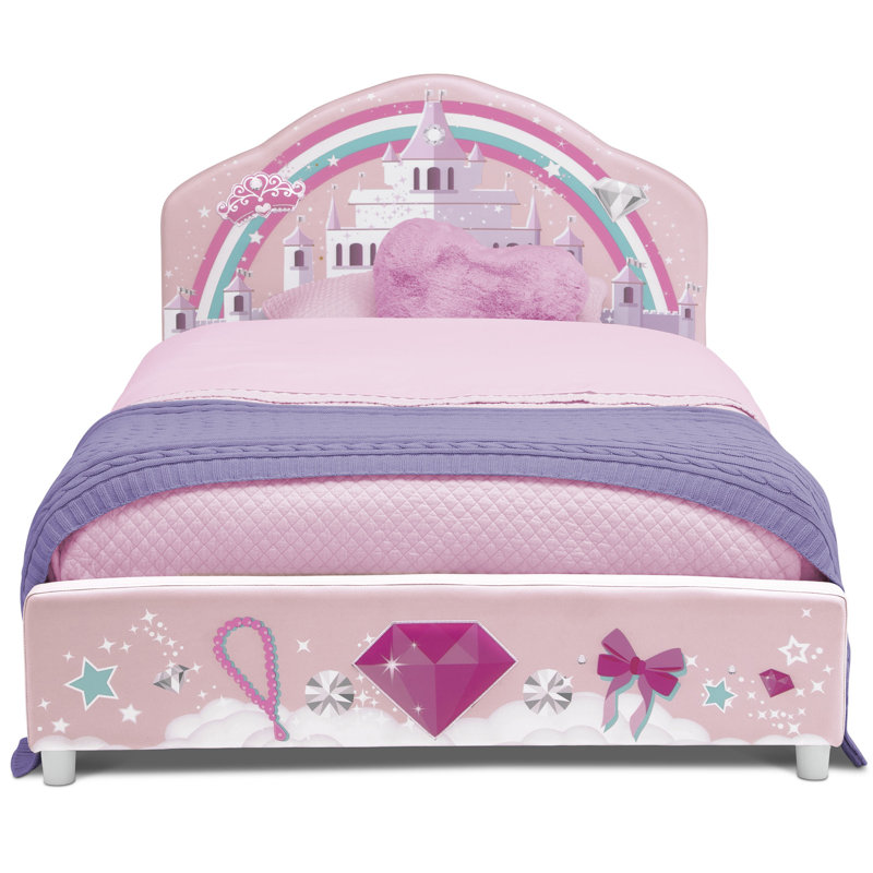 Delta Children Princess Upholstered Twin Bed, Pink & Reviews Wayfair